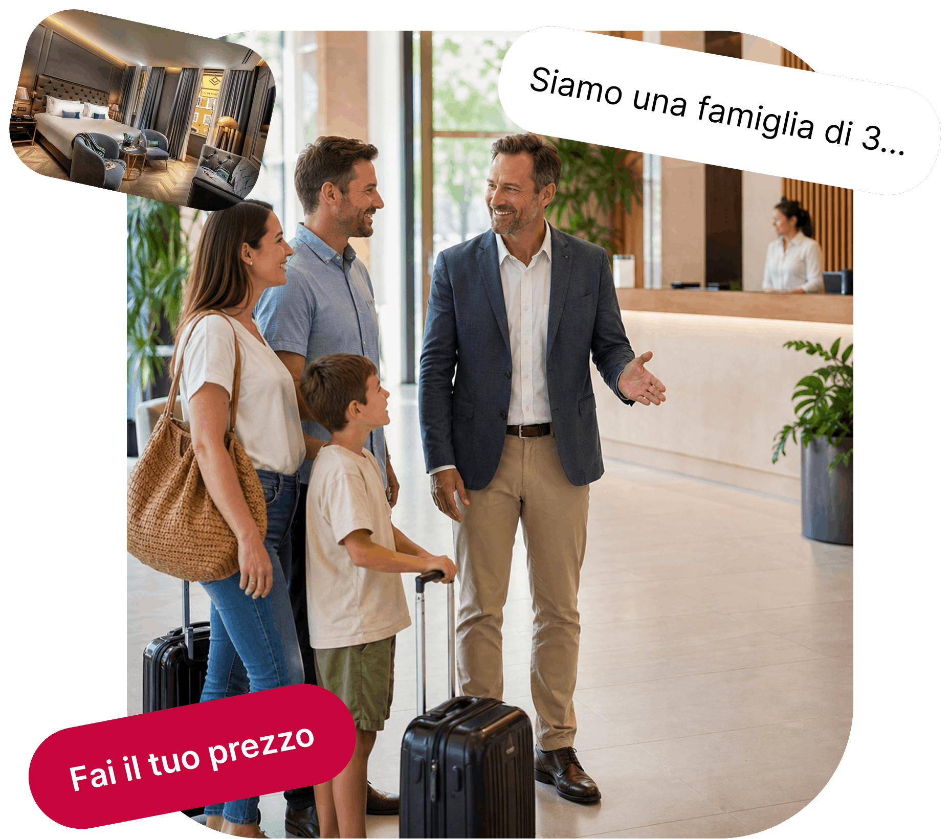 Famiglia accolta in struttura